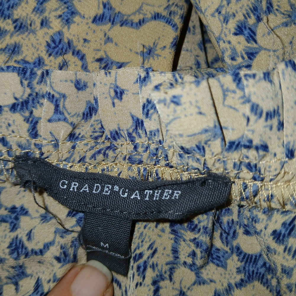 Grade & Gather Blue Floral Skirt